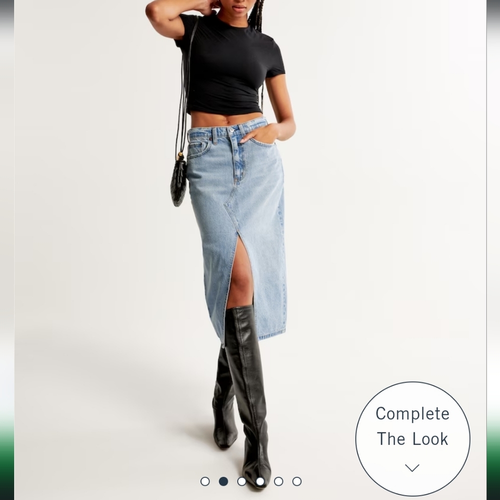 Denim Midi Skirt